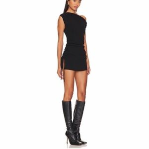 Lioness Black One-Shoulder Mini Dress